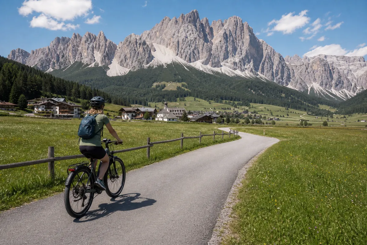Dolomitas de e-bike para iniciantes: rota pela antiga ferrovia