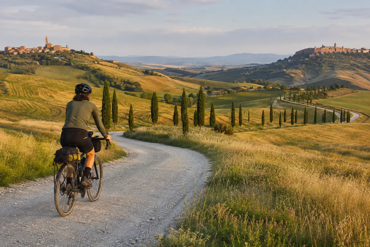 Pienza a Montalcino de e-bike: roteiro linear de 3 dias