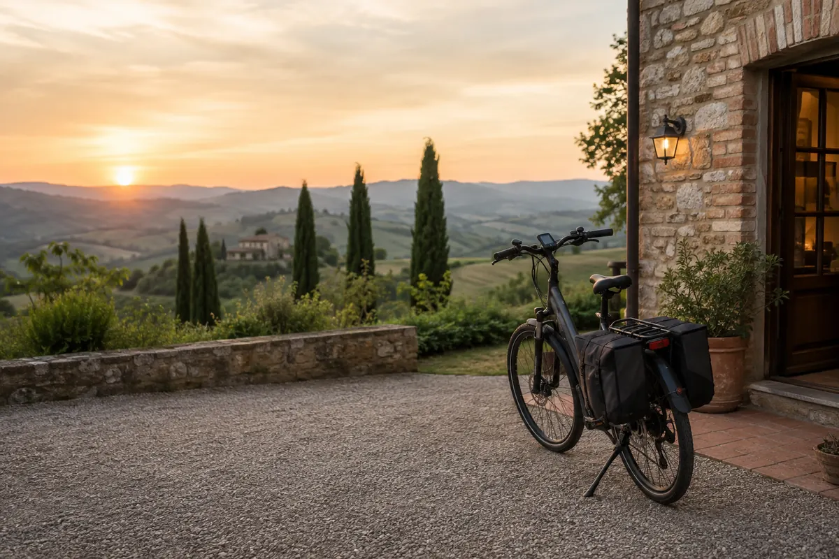 Toscana de e-bike entre vilarejos: onde dormir em uma viagem de vários dias